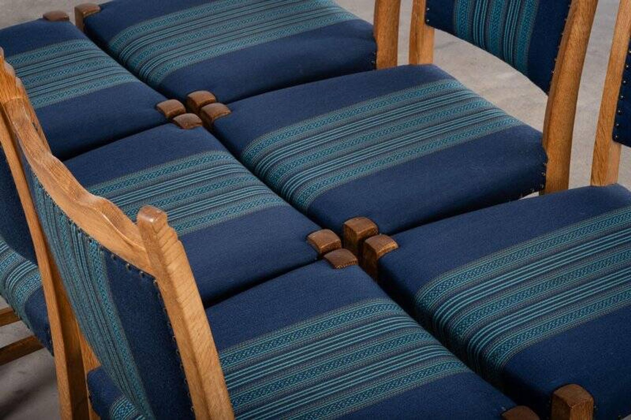 Dining Chairs in Oak by Hennnig Kjærnulf, 1960s, Set of 6
