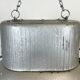 Oval industrial polish factory pendant lamp from mesko, 1970s