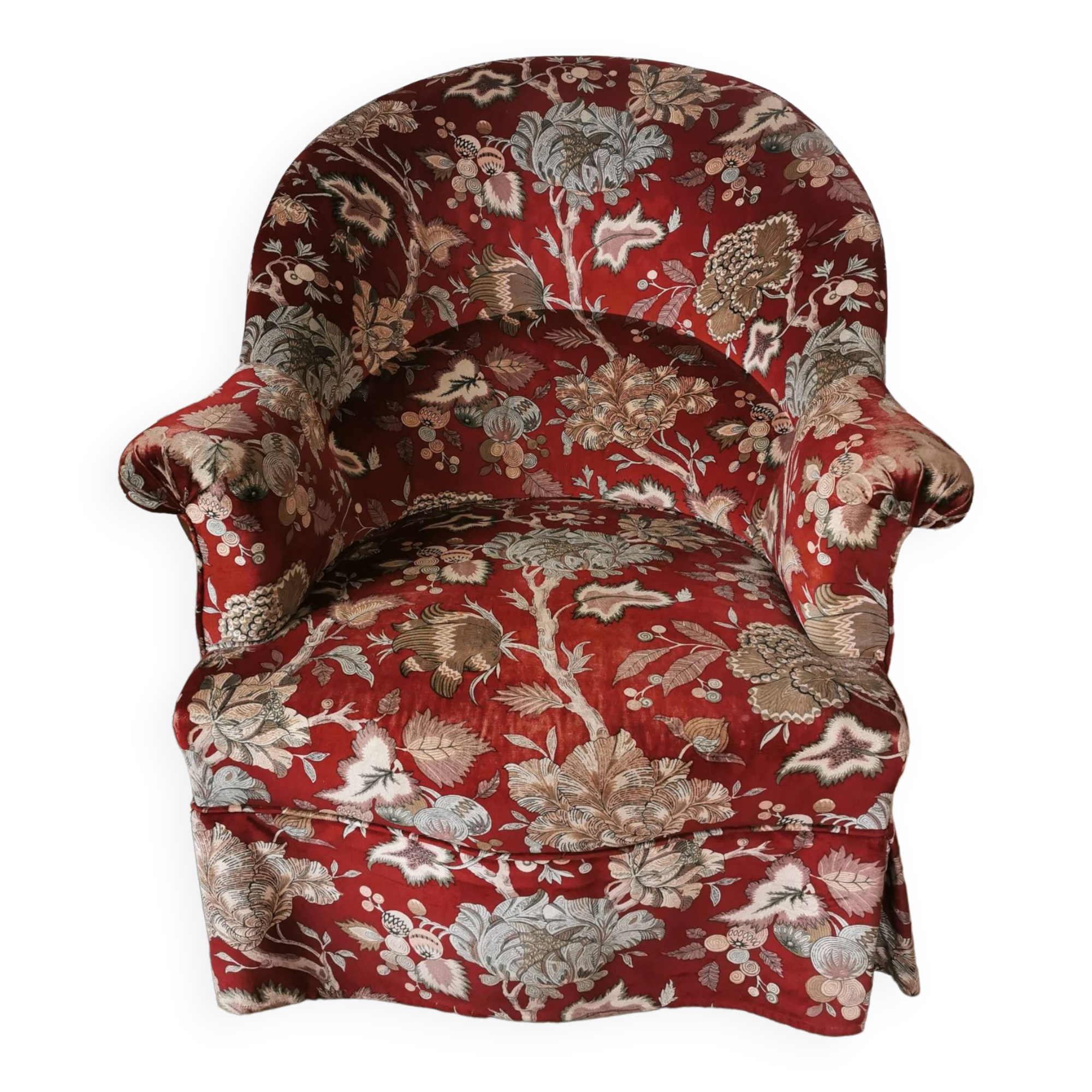 Velvet toad armchair
