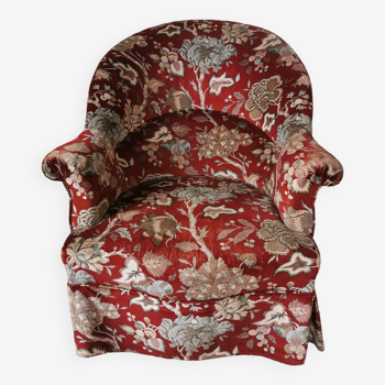 Fauteuil crapaud en velours