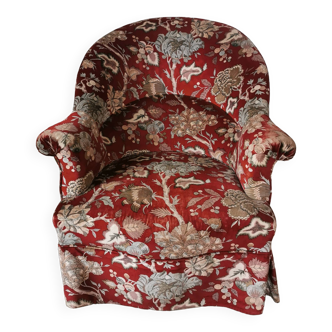 Fauteuil crapaud en velours