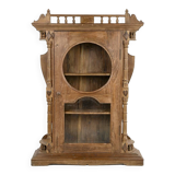 Carved wooden wall display case