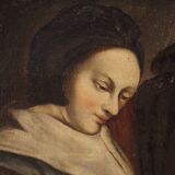 Tableau flamand scène d'intérieur du 18ème siècle