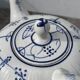 Antique Digoin Sarreguemines blue and white tea set