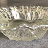 Cendrier, vide-poche Blenko en verre moderniste design brutaliste, 1960