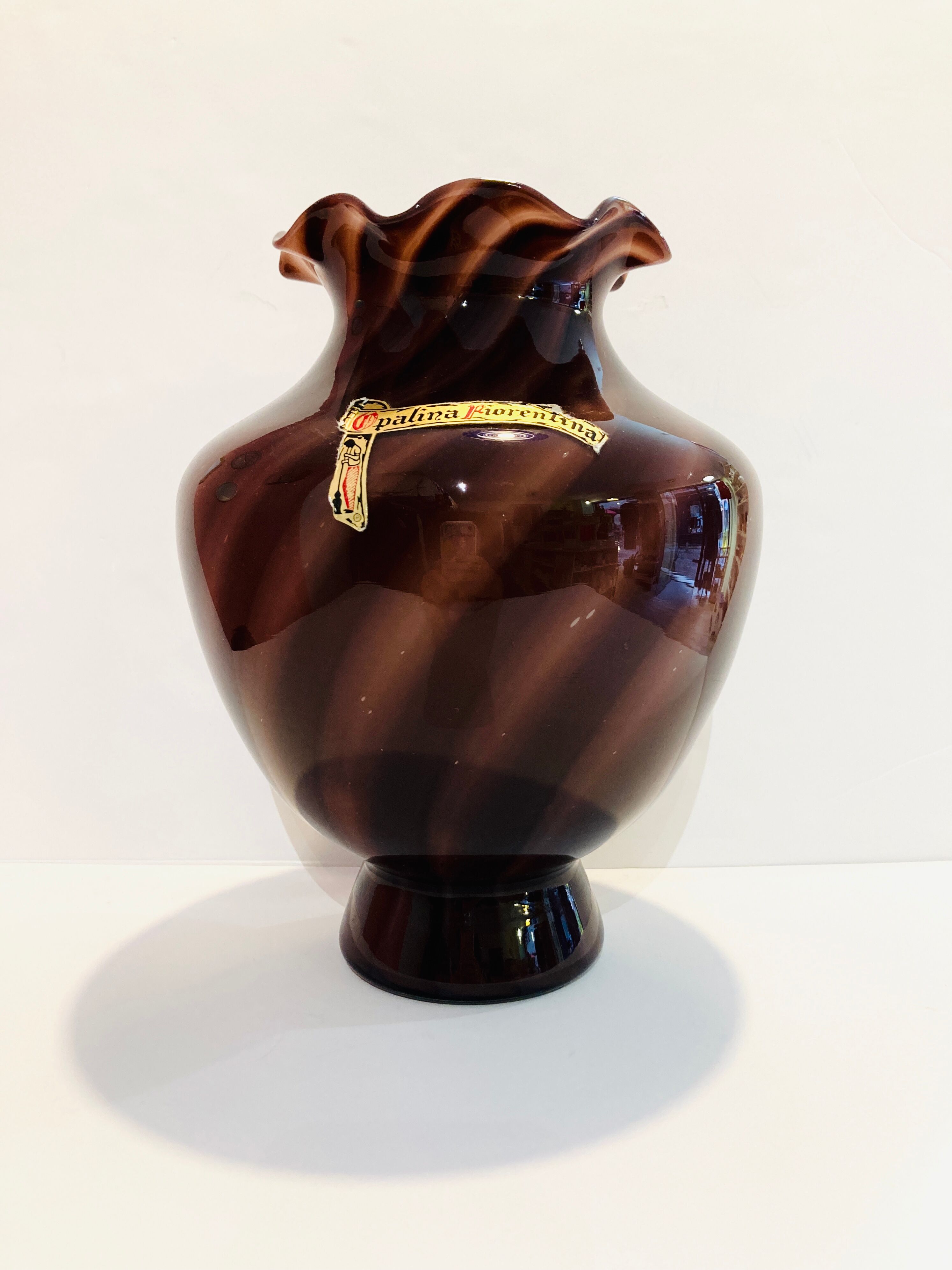 Purple opaline vase of the 20th century