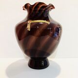 Purple opaline vase of the 20th century