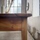 Pine and oak farmhouse table with multiple drawers, communal type, 240cm.