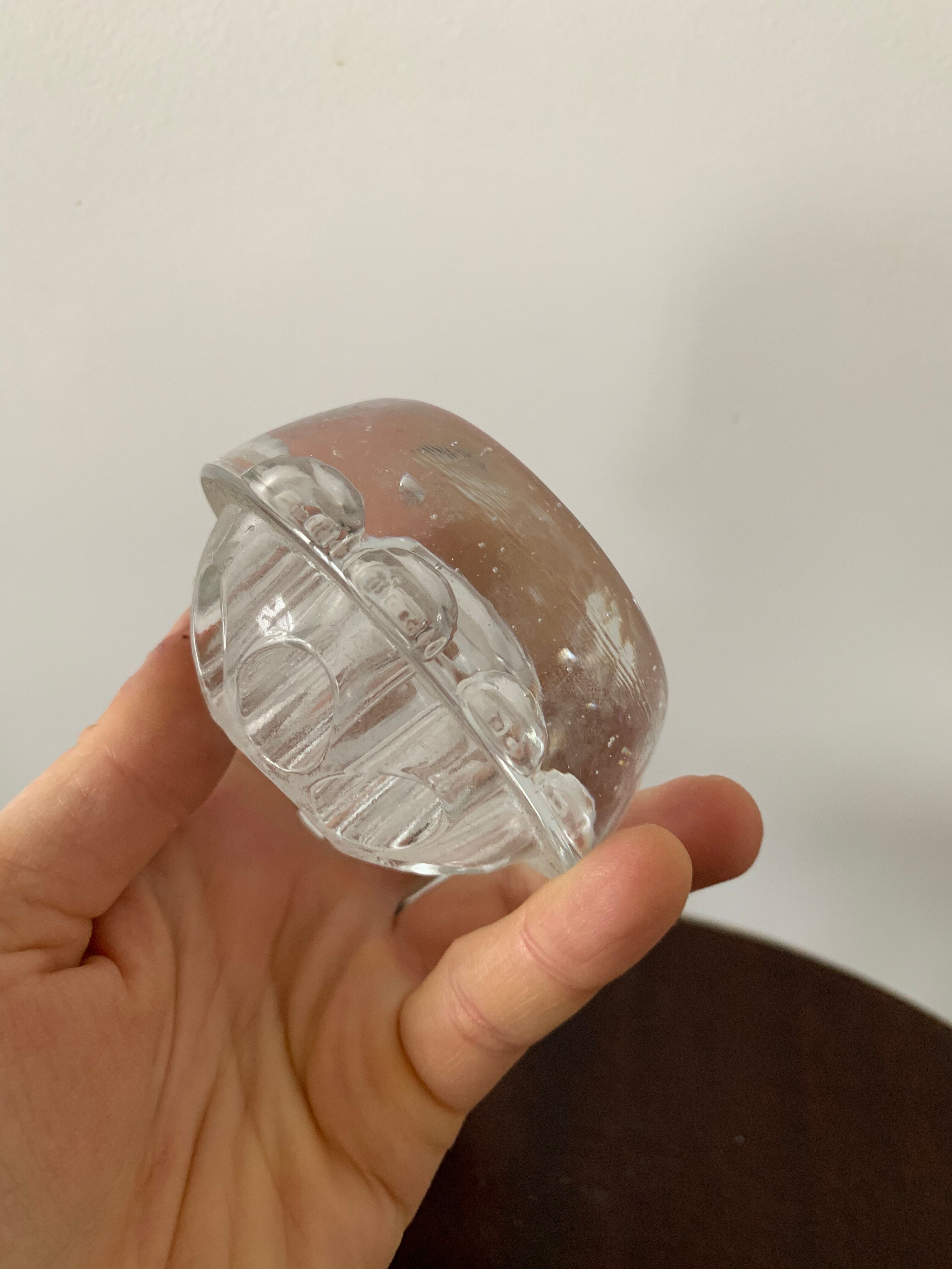 Antique glass flower pick