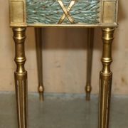 Italian vintage console with a glass mirror top.