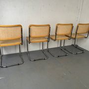 Ensemble de 4 chaises de salle à manger vintage Cesca S32 par Marcel Breuer, années 1990.