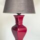 Chic ceramic and velvet vintage lamp