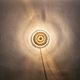 Smoked glass wall lamp or flush light by Glashütte Limburg
