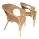 Paire de fauteuils rotin vintage