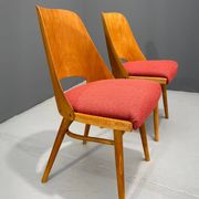 Pair of TON Model 514 Dining Chairs – Radomír Hofman, 1960s