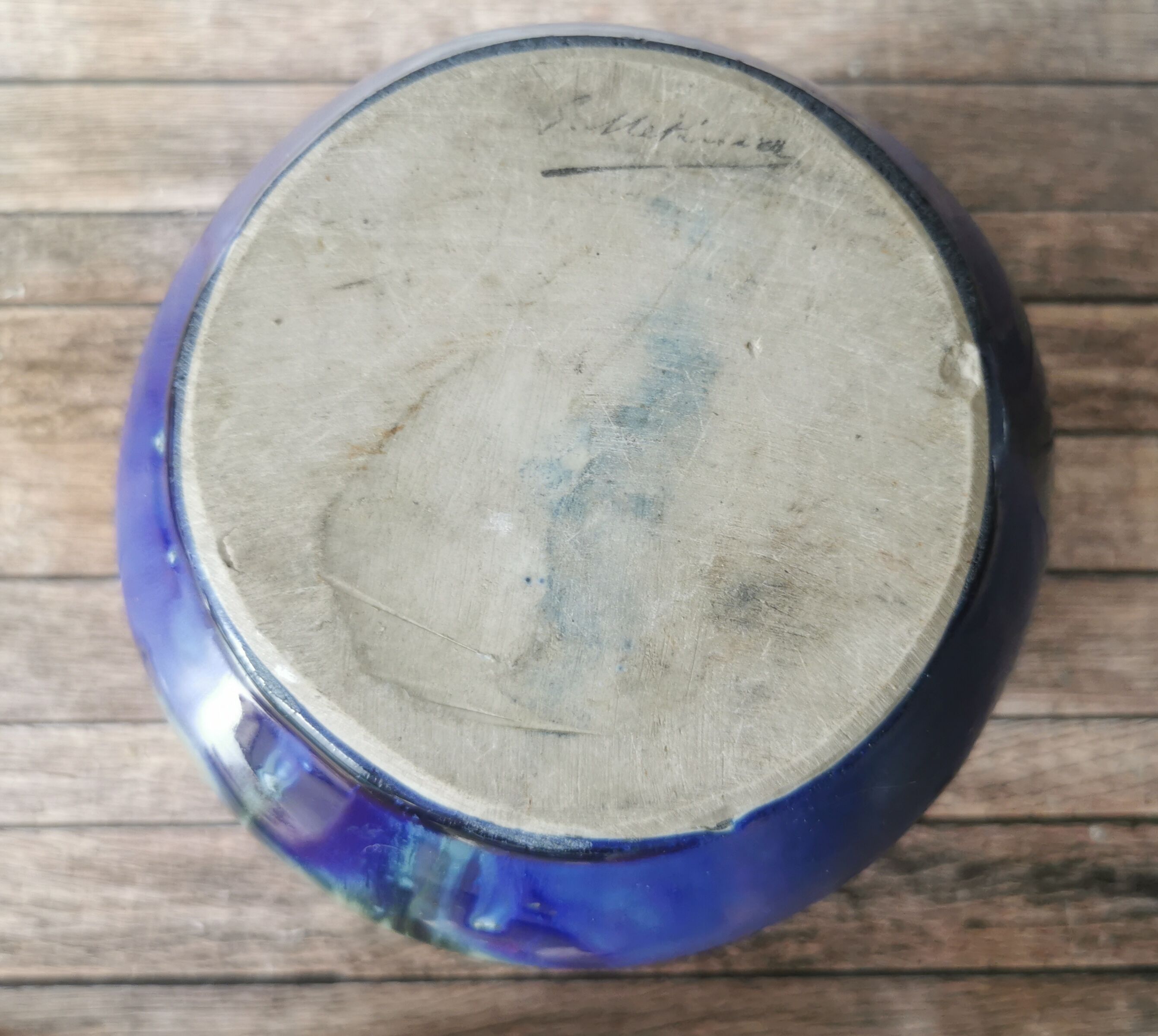 Enamelled sandstone vase G. Metenier