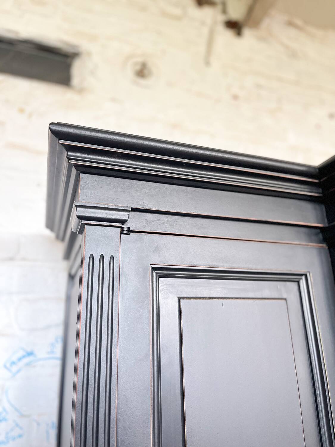 Old dresser / bookcase with black patina