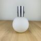 Space age opaline globe wall light, adjustable, and brushed metal, 1960s.