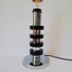 Chrome metal and wood lamp base from the 70s.