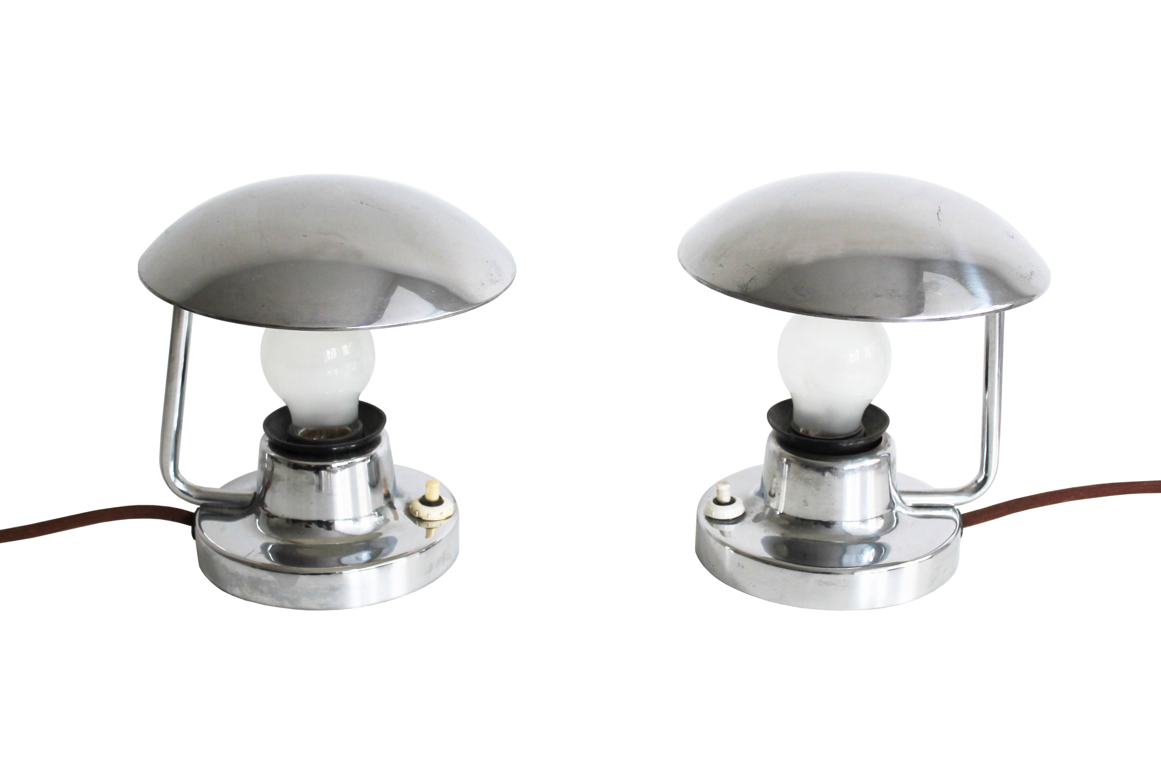 Pair of 1950's Modernist table lamps by Josef Hurka for Napako