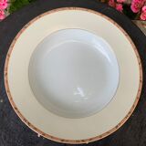 Hollow dish in limoges porcelain Guy Degrenne model vintage foliage