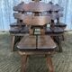 6 brutalist chairs in solid oak