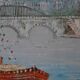 Ancien tableau Caroline Burnnet vue de Paris 1900