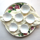 Egg dish or egg dish in slip trompe l'oeil signed GD Paris Deposited