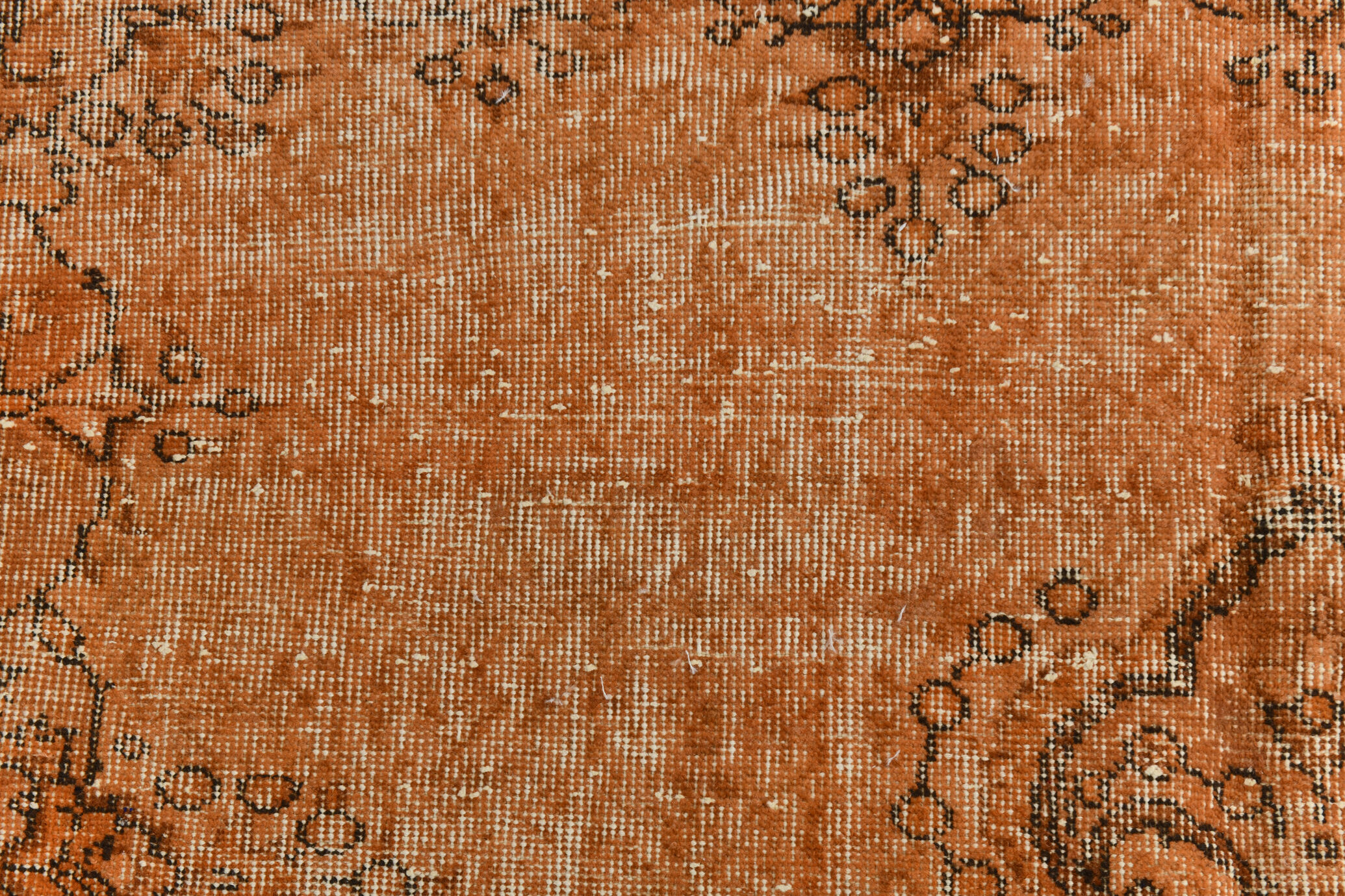 5x9 brunt orange classic turkish rug, 151x266cm