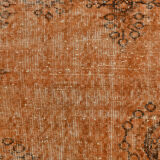 5x9 brunt orange classic turkish rug, 151x266cm