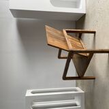 Armchair in natural wood (teak) minimalist design