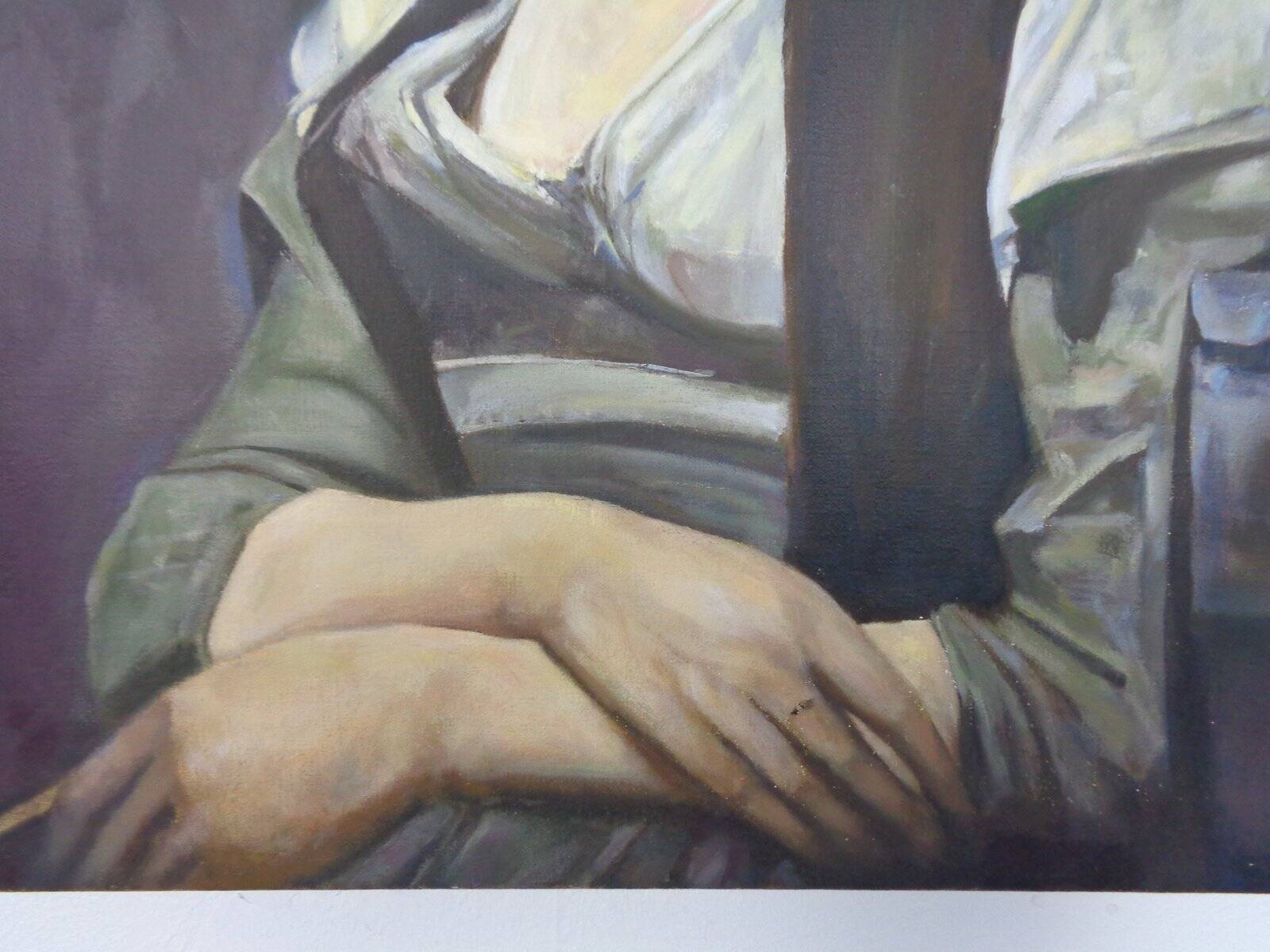 Fred Neumann After Jean Baptiste Camille Corot, The Woman with the Pearl, 1980s, Oil on Canvas