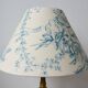 Abat-jour toile de Jouy fleurs