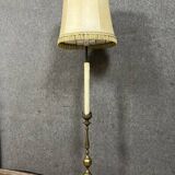 Gilded bronze candlestick mounted as a lamp (electrified to standards)