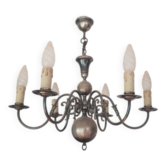 Lustre chandelier sans abats jour