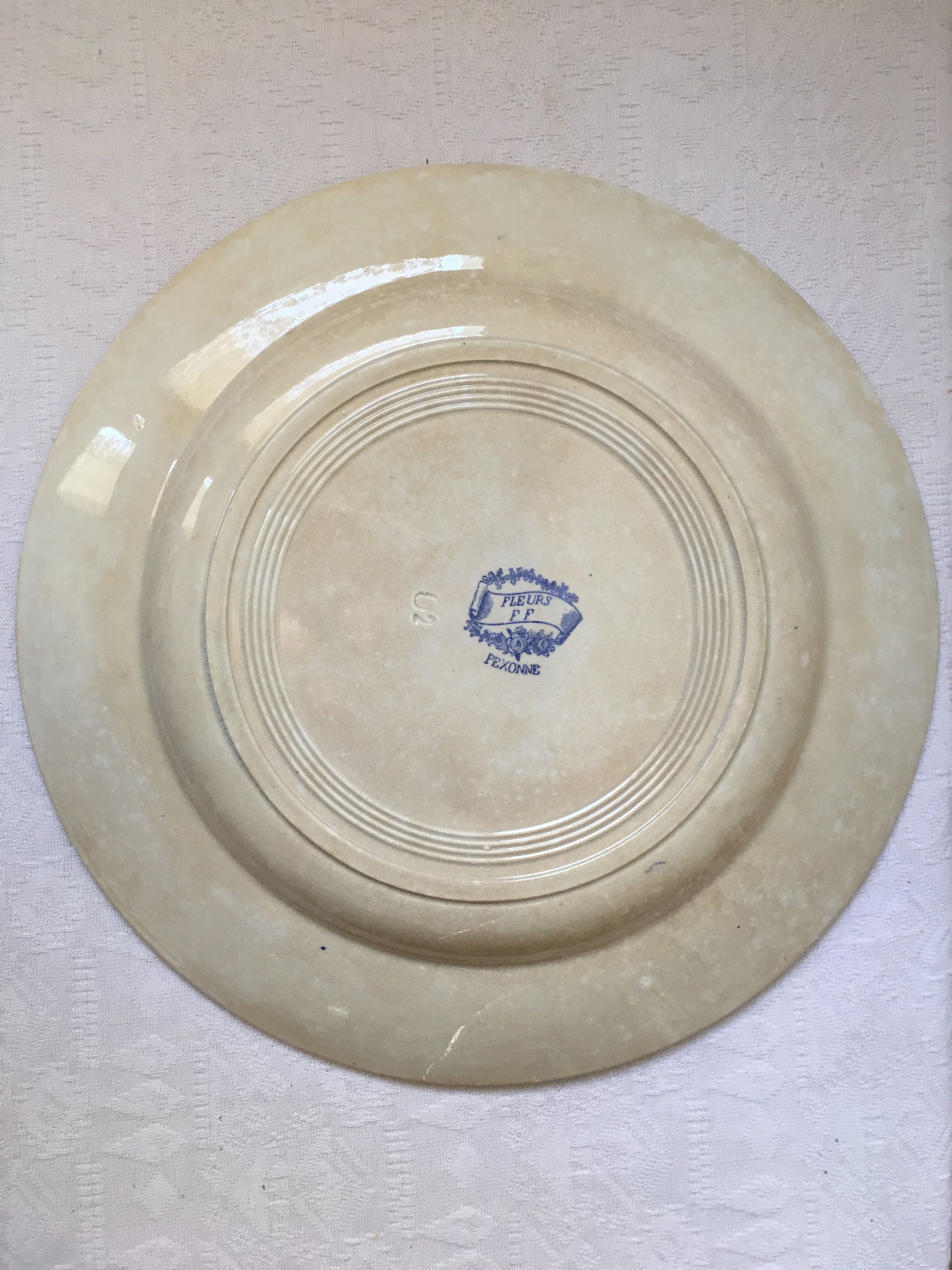 Very old serving dish in iron earth