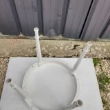 Side table in chestnut painted white