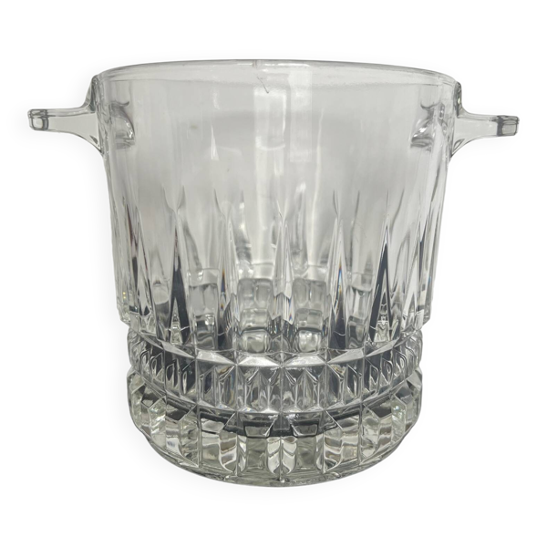 Seau à glace vintage en cristal taillé