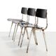 Set of six rare Friso Kramer stackable and foldable Revolt theatre chairs