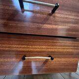 Vintage modernist desk from the 50s and 60s in wood and metal – modular & demonstrable