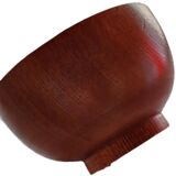 Wooden bowl and its two chopsticks