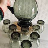Carafe & vintage glasses service 70'
