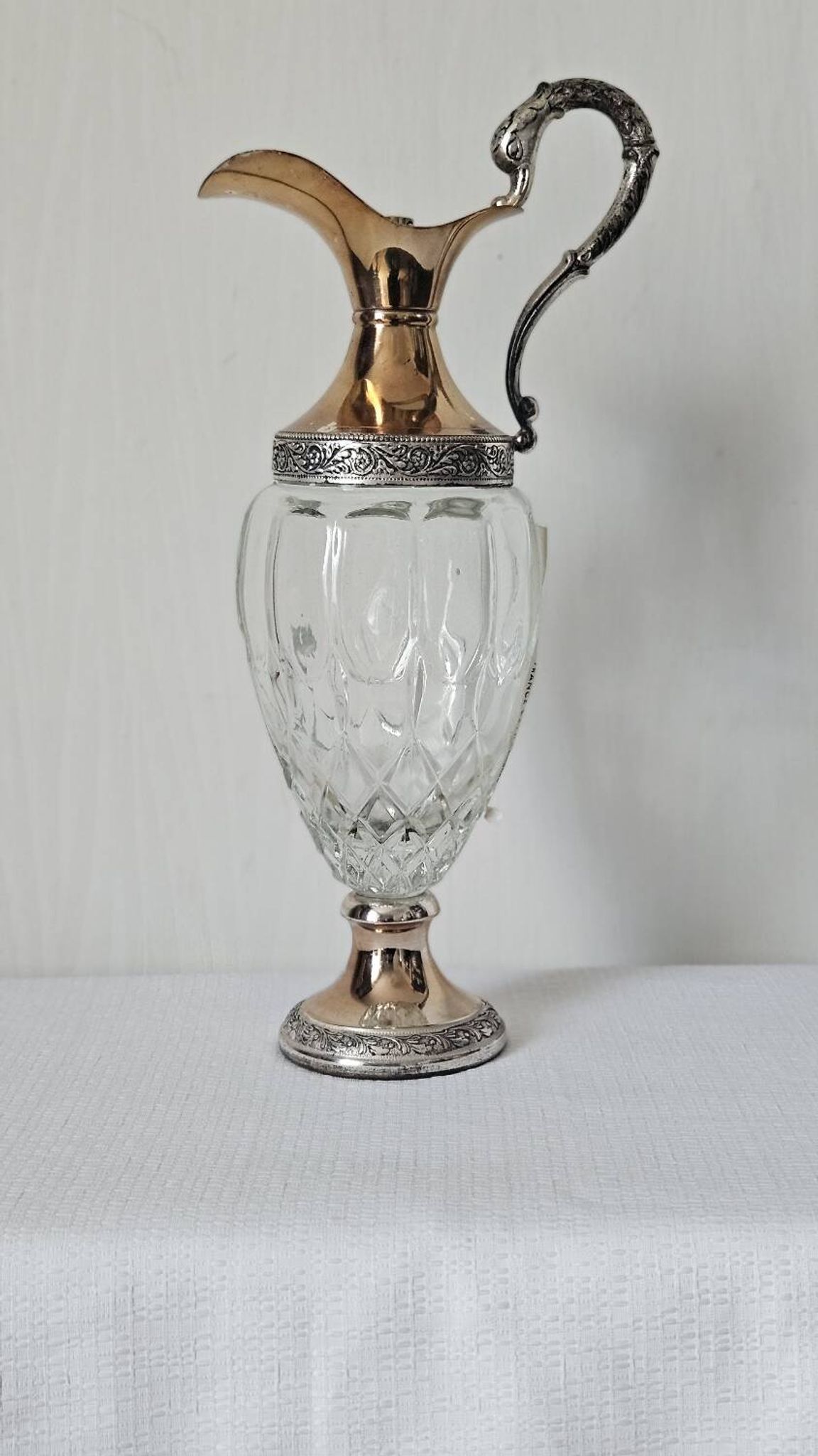 Carafe Italienne métal argenté vintage