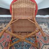 Refurbished wicker armchair