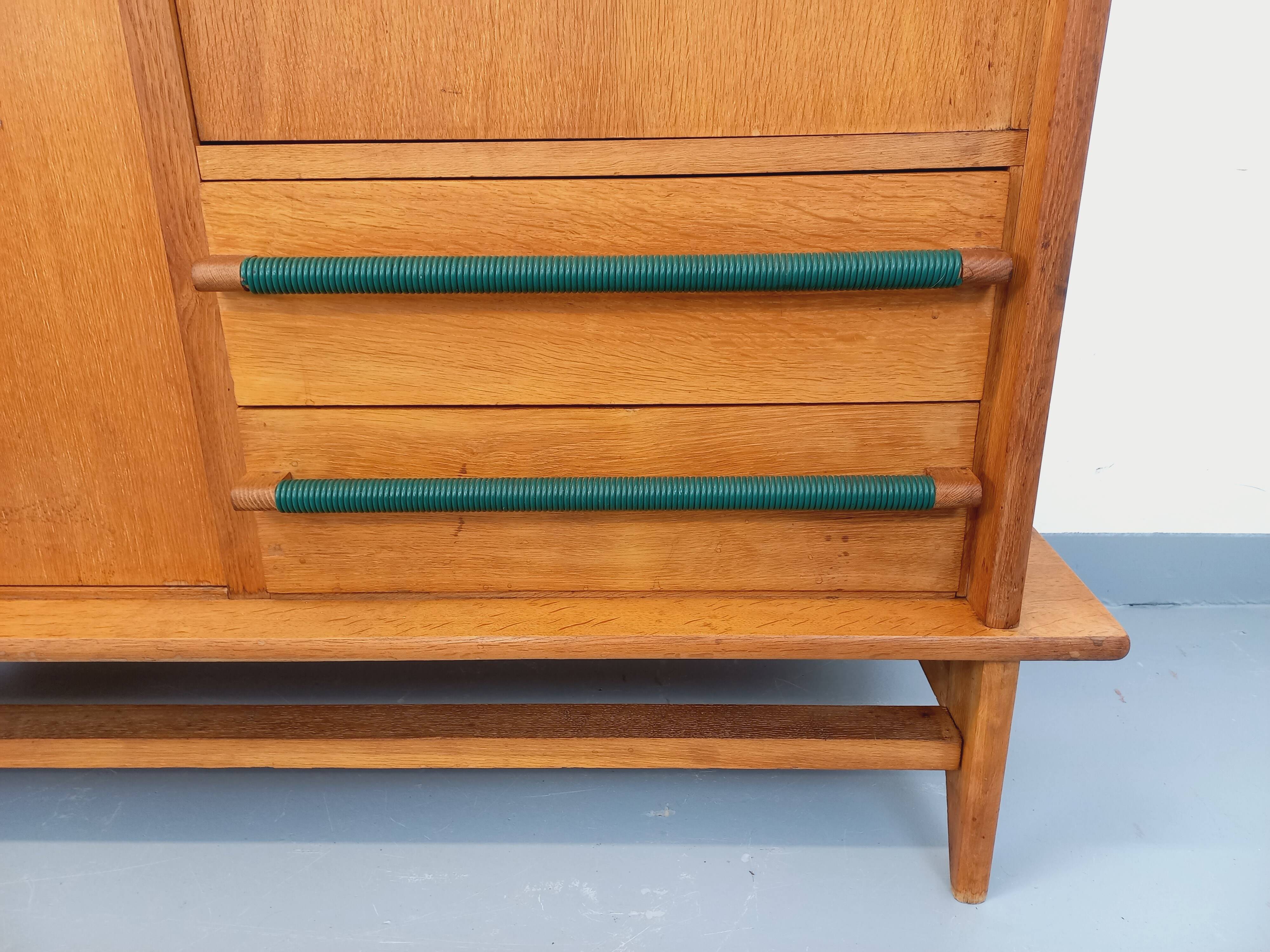 Vintage oak wardrobe from the 50s and 60s.