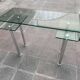 Glass desk - 80s