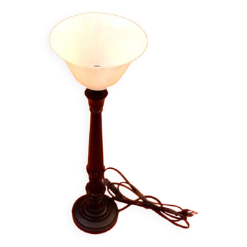Lampe à poser   Cloche abat jour / Tulipe verre granité