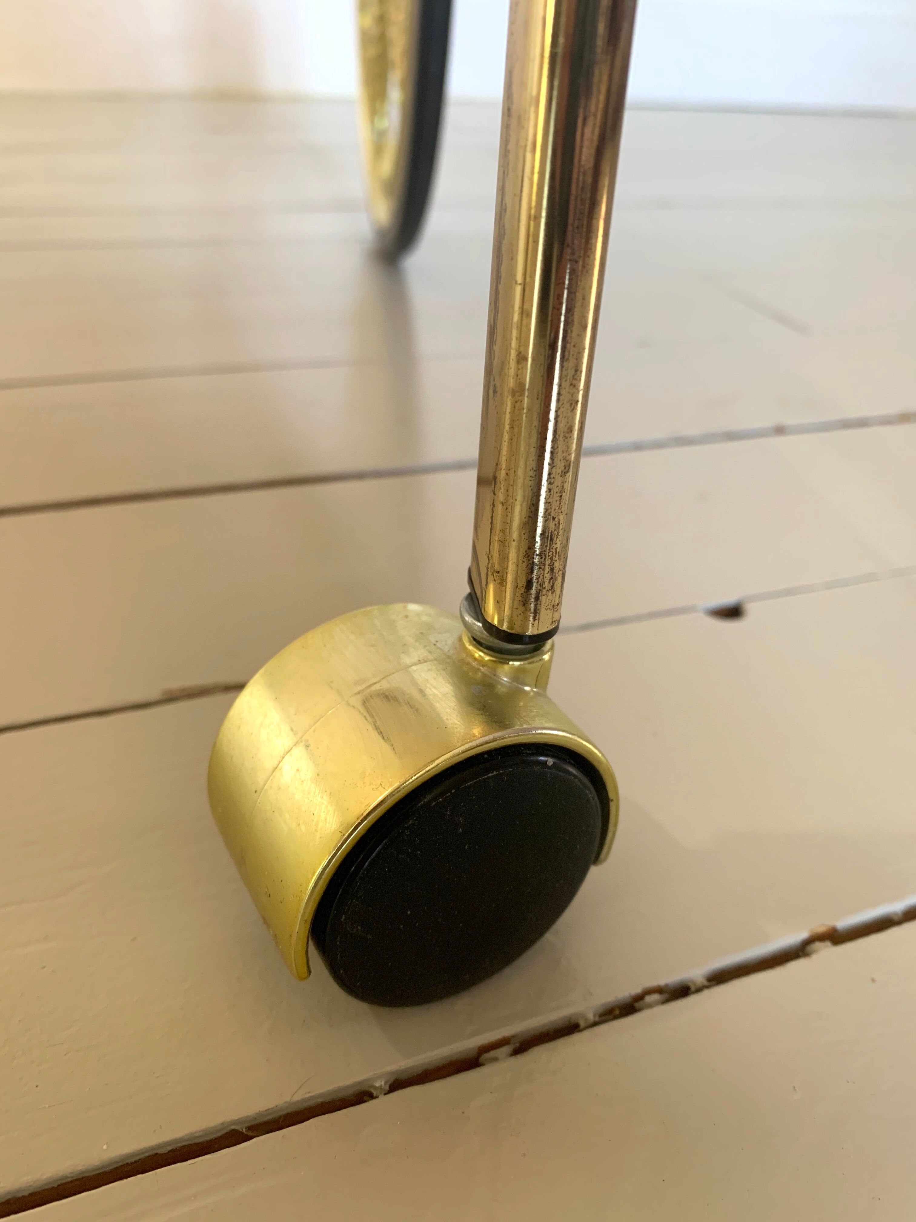 Golden dessert on wheels