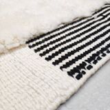 Moroccan Berber carpet m'rirt ecru diamonds engraved 3x212m