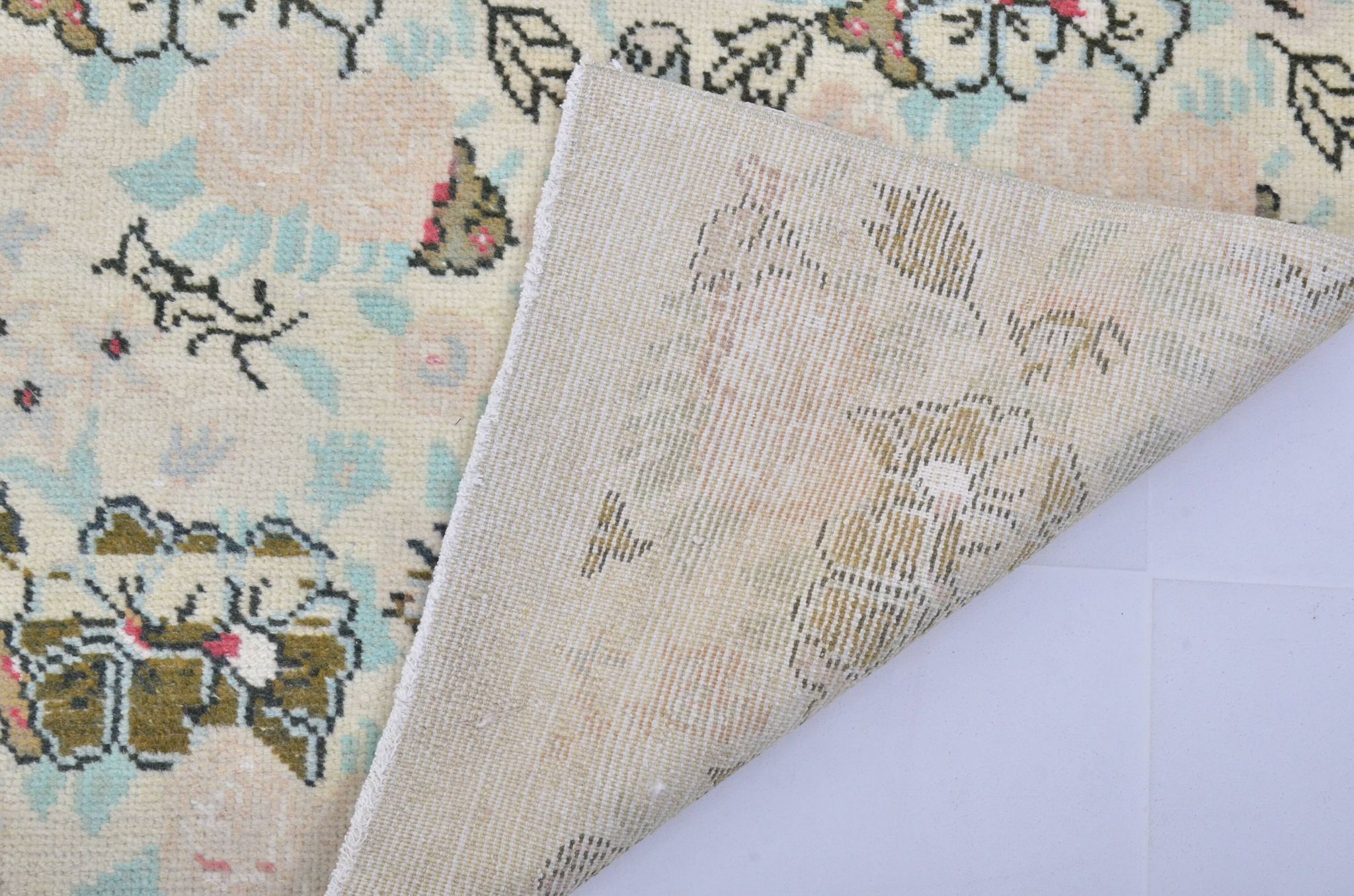 Beige Turkish Floral Carpet sku 3335